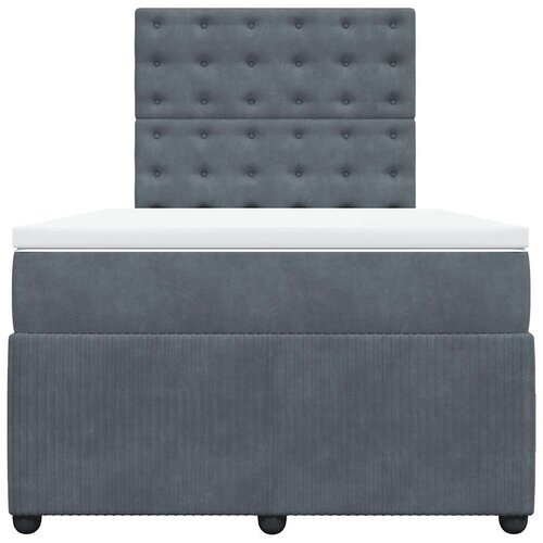 Box spring krevet s madracem tamnosivi 120 x 200 cm bar&amp;scaron;unasti Slike