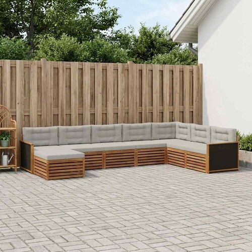  Set vanjskih sofa 8 kom. Prirodna i svjetlosiva Cijene