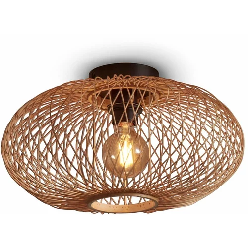 Good&Mojo Stropna svetilka v bronasti barvi z bambusovim senčnikom ø 40 cm Cango –