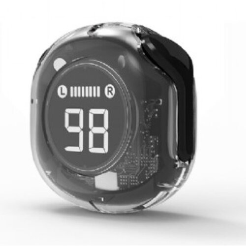Gembird TWST-01-BK bluetooth V5.4 slušalice, TWS, LCD, Transparent, black Cene