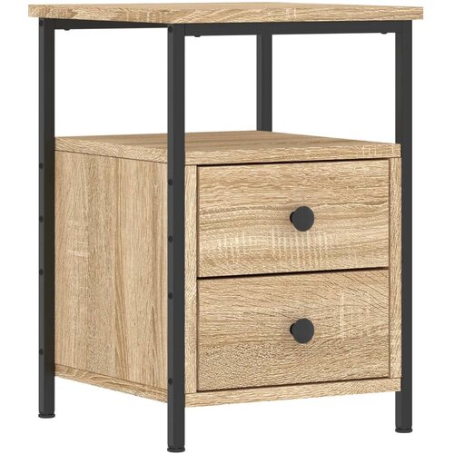 Maison Chic Nočna omarica - Nočna miza sonoma hrast 34x35,5x50 cm inženirski les, (21688315) Slike