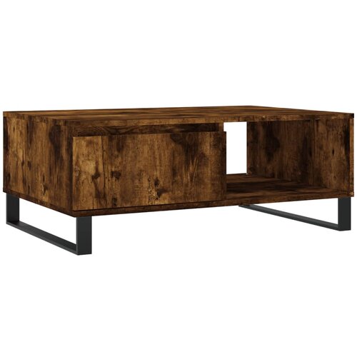 Maison Chic Klubska mizica - kavna mizica - Nizka mizica dimljeni hrast 90x60x35 cm inženirski les, (21753571) Slike