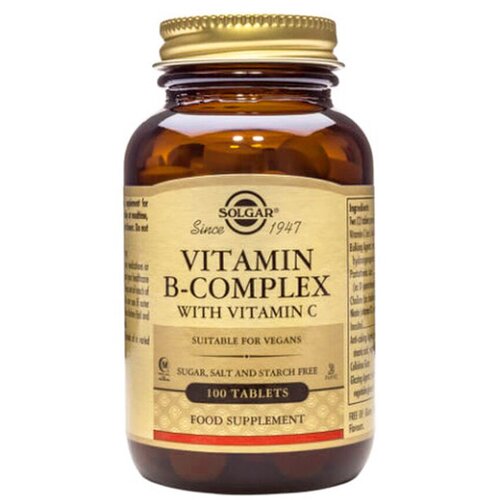 Solgar Kompleks Vitamin B + Vitamin C, 100 tableta Slike