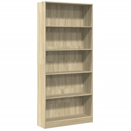 Maison Chic Knjižna omara - Knjižni regal sonoma hrast 80x24x176 cm inženirski les, (21726097) Cene