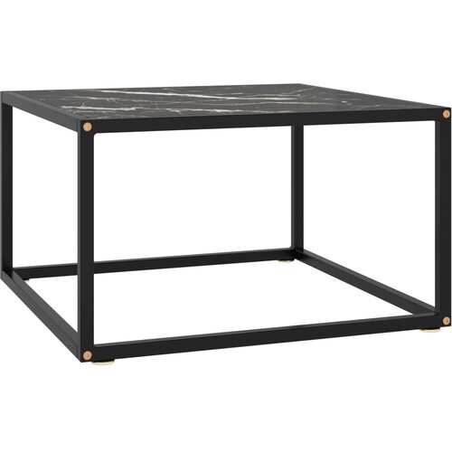 Furnova Klubska mizica črna s črnim marmornim steklom 60x60x35 cm, (21914737) Slike