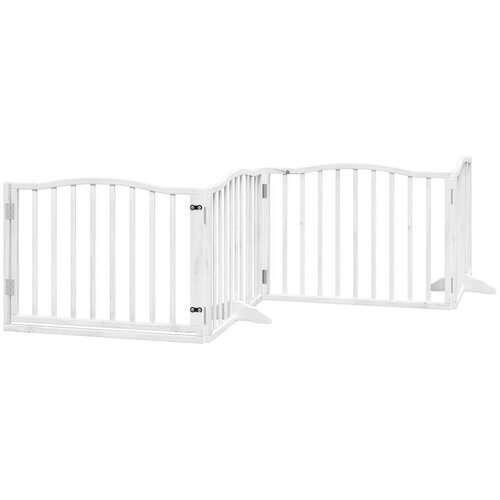 VidaXL Vrata za pse s vrata&amp;scaron;cima 8 panela sklopiva 640 cm drvo topole Slike