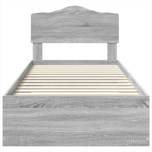  Okvir za krevet s uzglavljem Siva Sonoma 100 x 200 cm Slike