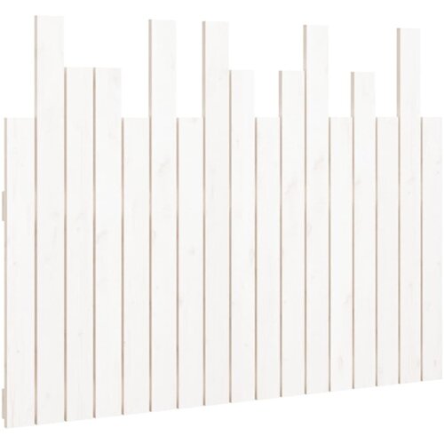 Maison Chic Stensko Posteljno vzglavje - Vzglavna omarica - Nočna omarica belo 108x3x80 cm trdna borovina, (21706973) Slike