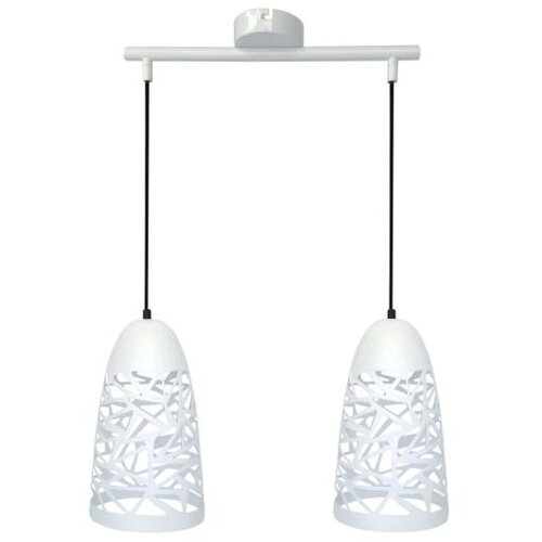 Candellux luster/visilica-sabrin viseća lampa 2X60W E27 bela Slike