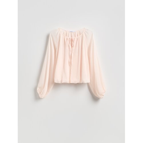 Reserved Bluza na vezanje - pastelnoružičasto Cijene