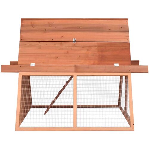 VidaXL Kavez za zečeve 152 x 127 x 109,5 cm od masivne jelovine Slike