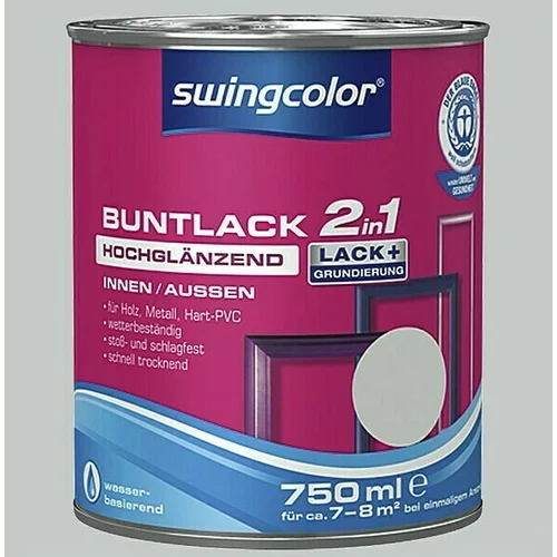 SWINGCOLOR Barvni lak 2v1 Swingcolor (svetlo siva, sijaj, 750 ml)