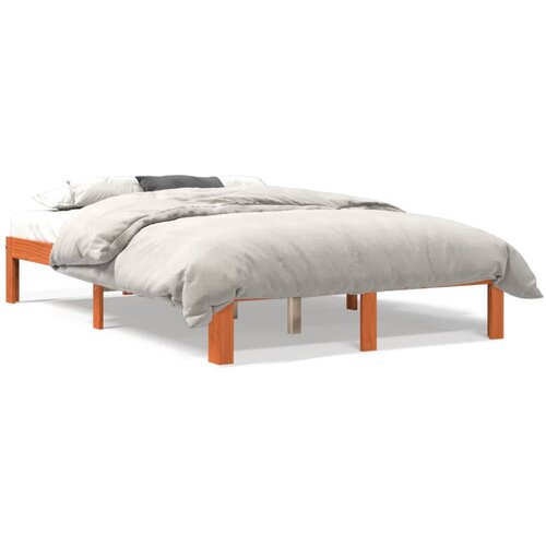 vidaXL Posteljni okvir voščeno rjav 120x200 cm trdna borovina Cene