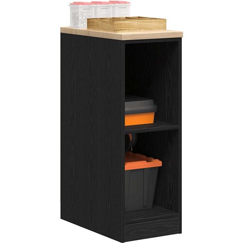 vidaXL Garažni ormar za odlaganje crni 30x51x85 cm masivne borovine Cijene