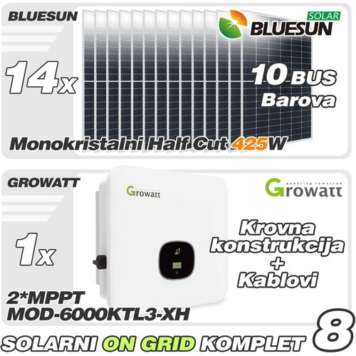 BPS Solarni fotonaponski komplet 8 ONGRID Cene
