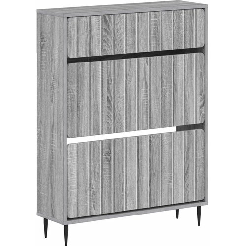  Ormar za cipele ZWOLLE 78 x 24 x 103 cm Konstruirano drvo - Siva Sonoma Cijene