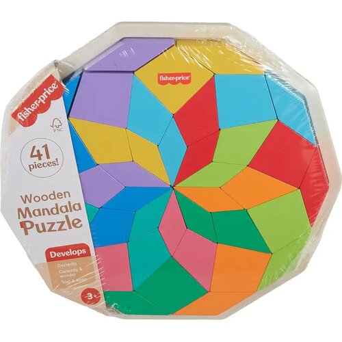 Mattel Fisher-Price: Wood Fa mandala barvna sestavljanka - Cene
