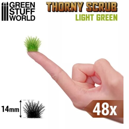 Green Stuff World thorny spiky scrub - light green Slike