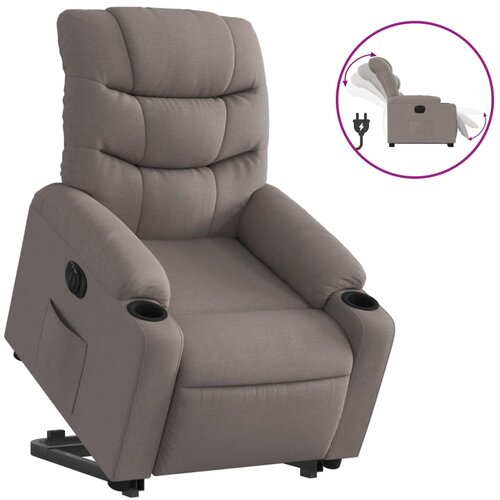 Maison Chic Električni naslanjač - Relax naslanjač s funkcijo vstajanja taupe blago, (22062300) Cene