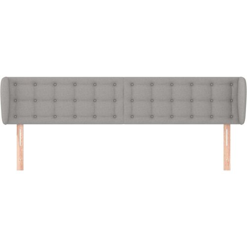 Uzglavlje s u&amp;scaron;ima svjetlosivi 203x23x78/88 cm od tkanine Slike