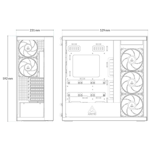 Arctic Xtender VG gaming kućište belo ACPCC00017A Cene