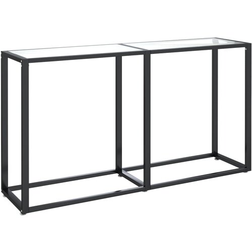 Maison Chic konzolna miza - miza ob steni prozorna 140x35x75,5 cm kaljeno steklo, (21786546) Cene