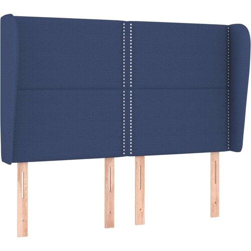  Uzglavlje s u&amp;scaron;ima plavi 147x23x118/128 cm od tkanine Slike
