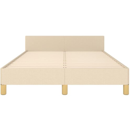  Okvir kreveta bez madraca krem 120 x 200 cm od tkanine Slike