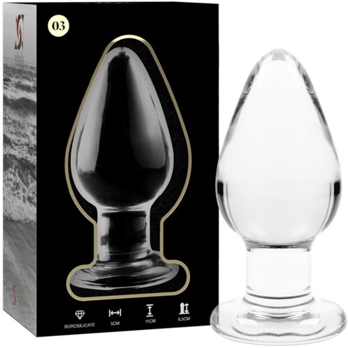 Ibiza Nebula Model 3 Anal Plug Borosilicate Glass 11x5cm Clear Slike