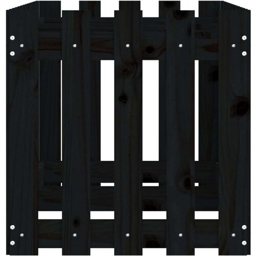 vidaXL Vrtna visoka greda z ograjico bela 150x50x50 cm trdna borovina Cene