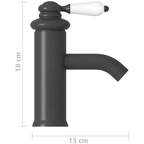 VidaXL Kopalni&amp;scaron;ka armatura za umivalnik siva 130x180 mm Slike