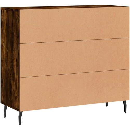  Komoda boja dimljenog hrasta 90 x 34 x 80 cm konstruirano drvo Slike