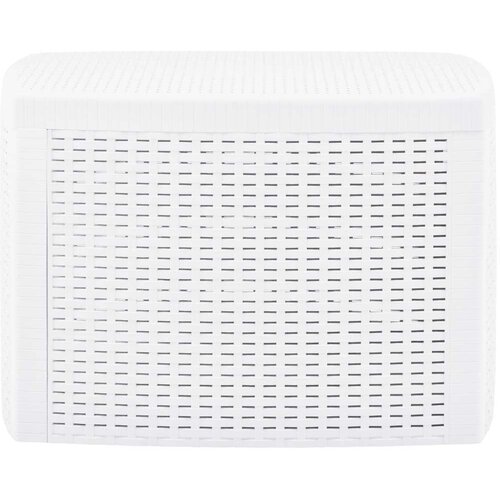 VidaXL Bočni stol bijeli 54 x 54 x 36,5 cm plastični Slike