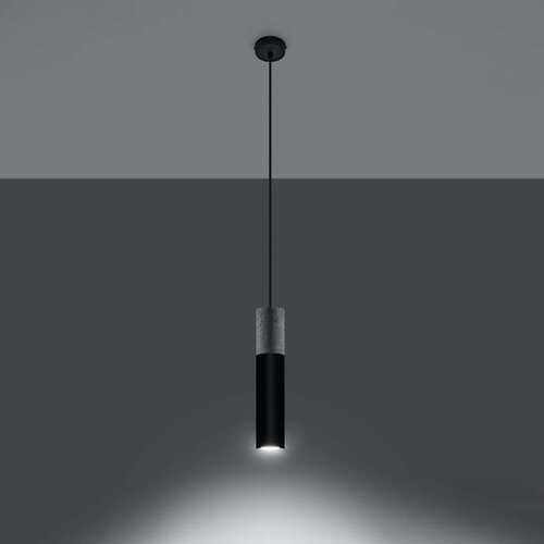  Sollux SL.0650 - Luster na sajli BORGIO 1xGU10/40W/230V beton/metal crna Slike
