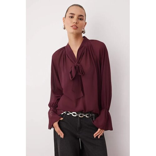 TRENDYOLMILLA ženska bluza Tpraw26Bz00025, tamno burgundac-bordo Cene