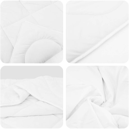  Set deka s jastukom 2 kom. Bijela Mikrovlakna 135 x 220 cm Slike