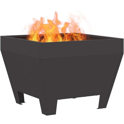 vidaXL Črna Hladno valjano jeklo Velik Trajen Kamin na drva Cene