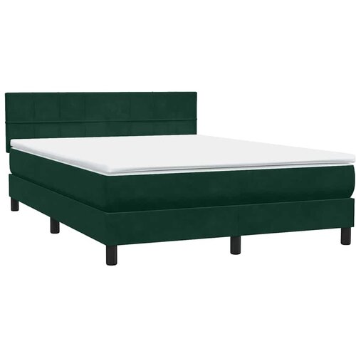 Box Spring krevet s madracem tamno zeleni 160x220 cm bar&amp;scaron;un Slike