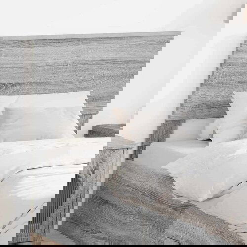  Uzglavlje s uzglavljem Siva Sonoma 90 cm Konstruirano drvo Slike