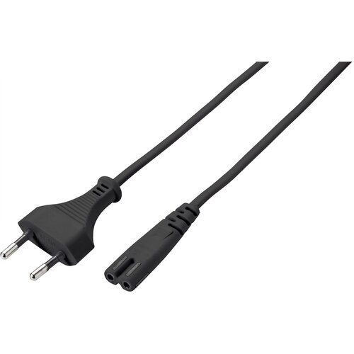 Sygonix Napajalni kabel\, evro vtič\, ravni/C7 ravni\, 3 m\, črni SY-5043504 tok napajalni kabel črna 3.00 m, (20414679) Slike