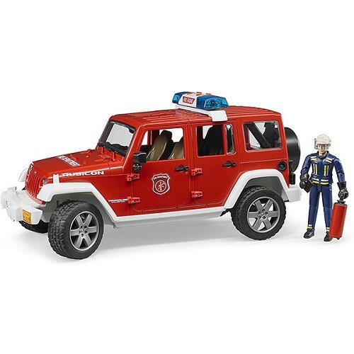 Bruder džip jeep wrangler vatrogasni sa figurom Slike