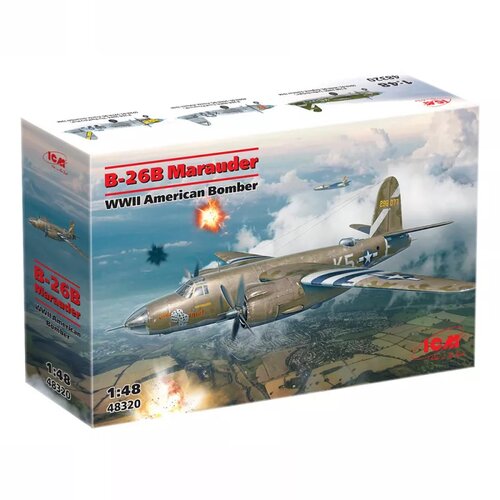 ICM model kit aircraft - B-26B marauder wwii american bomber (100% new molds) 1:48 Cene