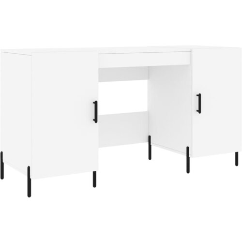 Maison Chic Pisalna miza - pisarni&amp;scaron;ka miza - Računalni&amp;scaron;ka miza bela 140x50x75 cm inženirski les, (21785300) Slike