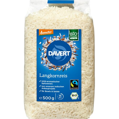 Davert Bio bijela dugozrnata riža - 500 g Cijene