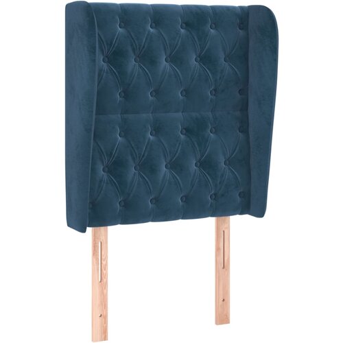 Maison Chic vzglavna omarica - nočna omarica - posteljna omarica z u&amp;scaron;esi temno modro 83x23x118/128 cm žamet, (21712172) Slike
