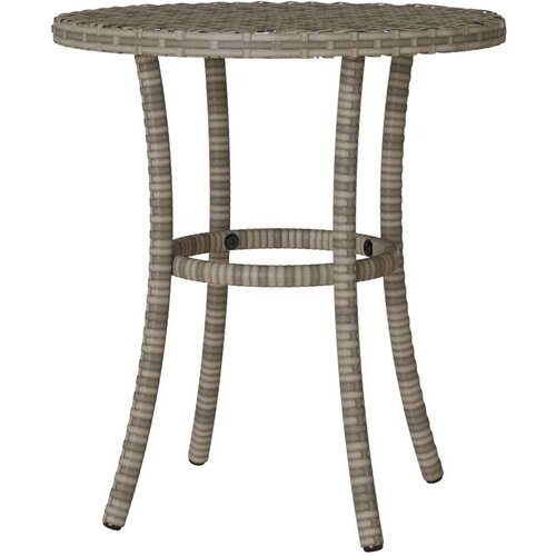  3-dijelni bistro set od poliratana s jastucima sivi - Siva 1 Slike