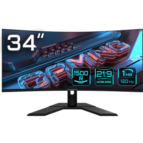 Gigabyte GS34WQC 34/VA1500R/144HZ/WQHD gaming monitor 2xHDMI/DP, (21026621) Cene