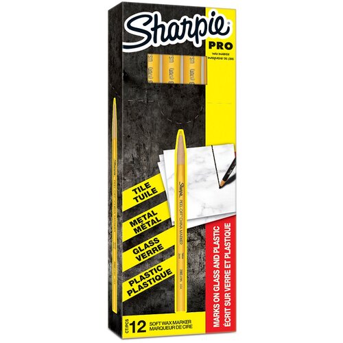 Sharpie Marker za staklo i plastiku žuti Slike