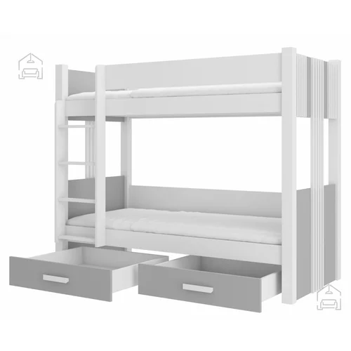 ADRK Furniture Pograd Arta - 90x200 cm - bel/siva