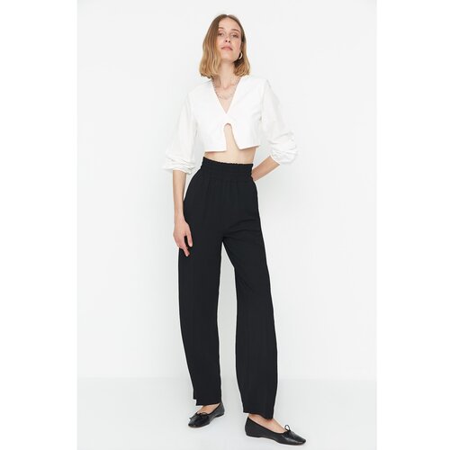 Trendyol Black Wide Leg Trousers Slike